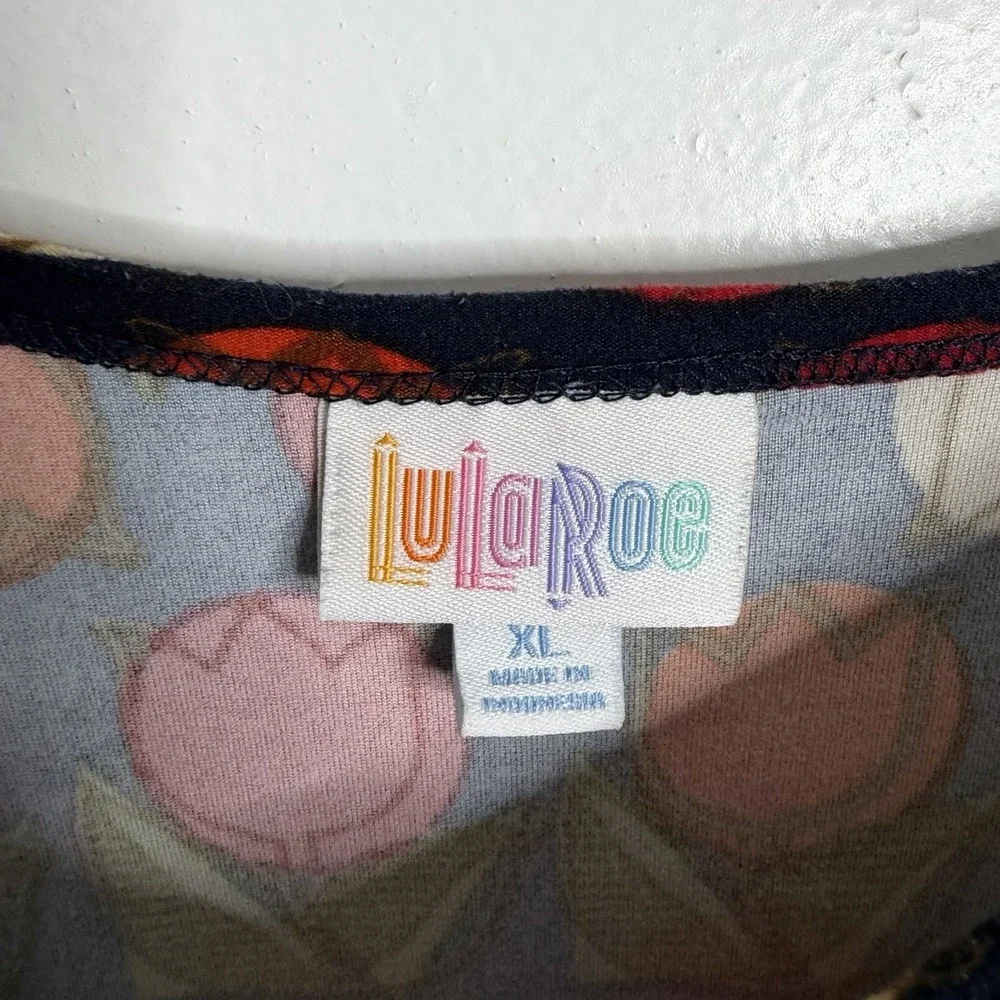 Lularoe Nicole Hi Low Printed Dress XL Whimsical Artsy Vintage Retro‎ Chic Boho